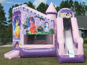 Inflatable Disney Princess Slide and Bouncers